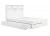 4ft Small Double Alfy White Wood Shelves & Drawer Storage Bed Frame 7